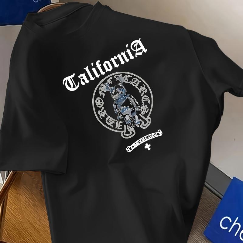 

California Bear T-Shirt,Soft Breathable & Fade-Resistant, Classic Fit for Daily Casual Wear XXL білий