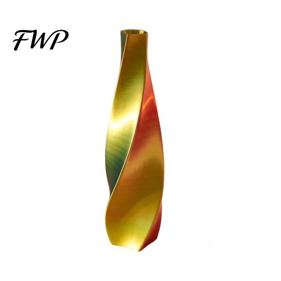 Niche Style Vase 3D Printed Twisted Silk-Like Minimalist Flower Arrangement Holder Nordic Seamless Container Decorative for Coffee Table Shelf Office