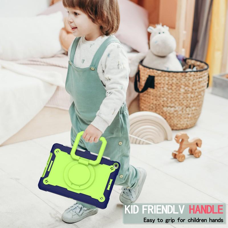 Silicone Kickstand Case IPad 8th Gen 10.2 Inch With Detachable Wrist Strap Shockproof Anti-Fingerprint Dual-Tone Design