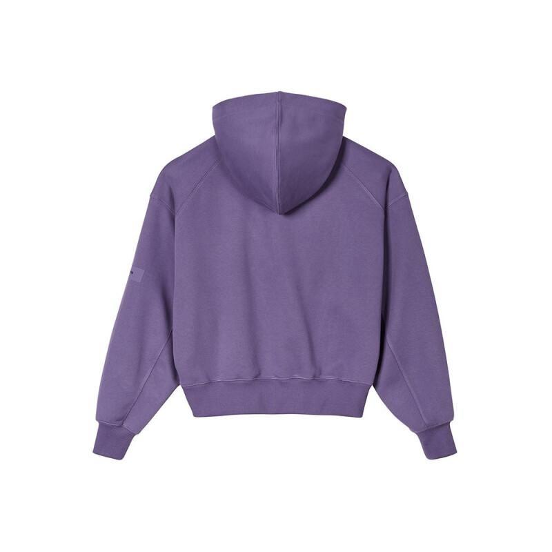 Y-3 Women's Solid Casual Loose Long Sleeve Pullover Sweatshirt Purple IP7677