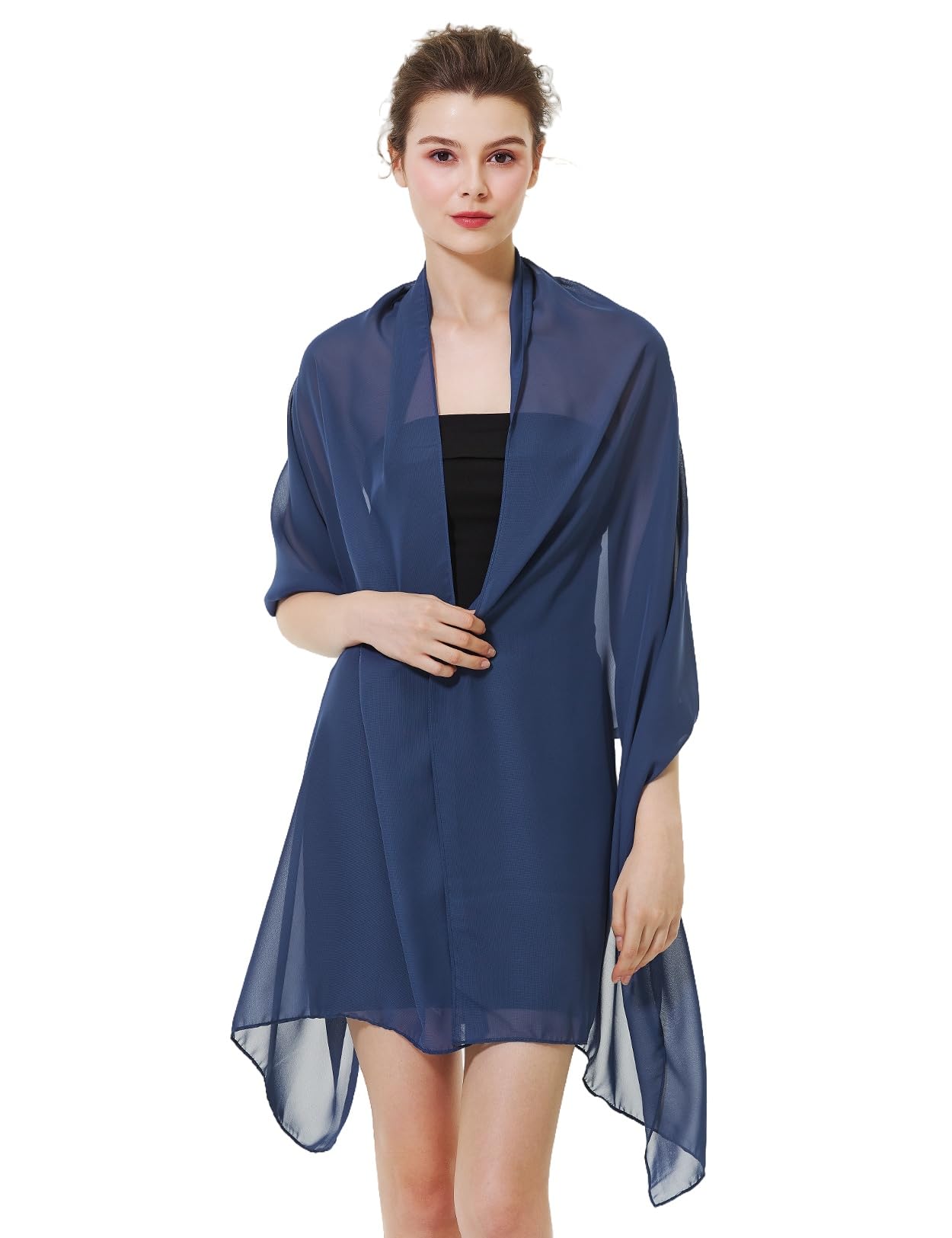 

BEAUTELICATE Большой шифоновый 200 x Легкий и Идеально подходит для и Воздух Идеально подходит в качестве подарка для и Темно-синий палантин, 68 см, Дышащий, Вечеринки, Свадьбы,