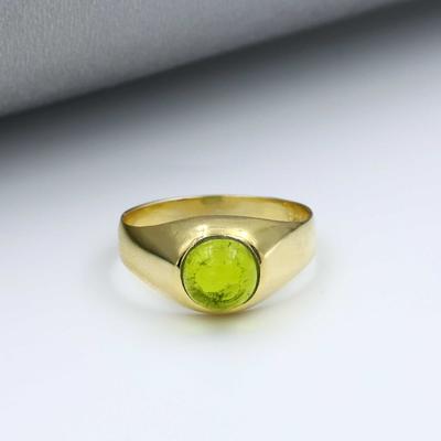 925 Sterling Silver Ring, Peridot Gemstone Ring, Statement Ring, Yellow Gold Ring, Anniversary Gift, Handmade Ring