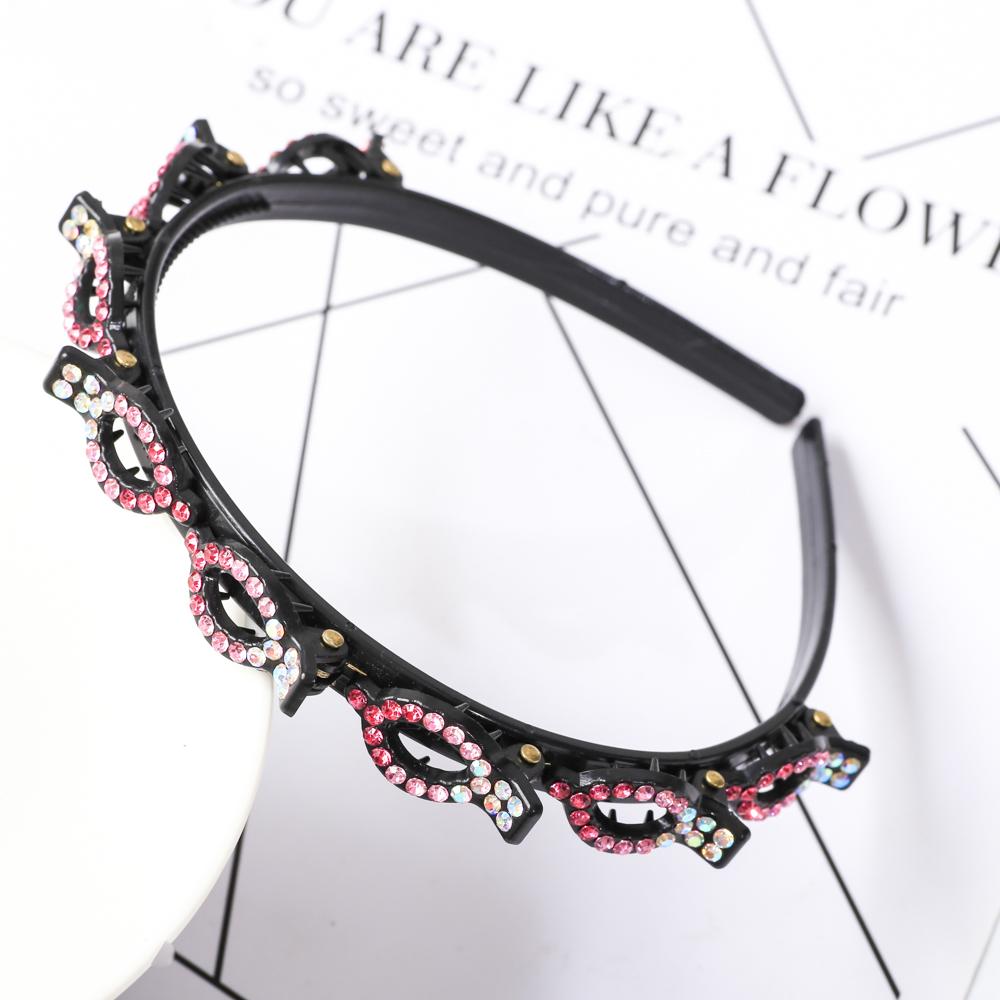 Double Layer Bands Clip Hairbands Fashion Plastic Braided Headband Punk New Knitting Womens Headwear Hair Accessories Pearl