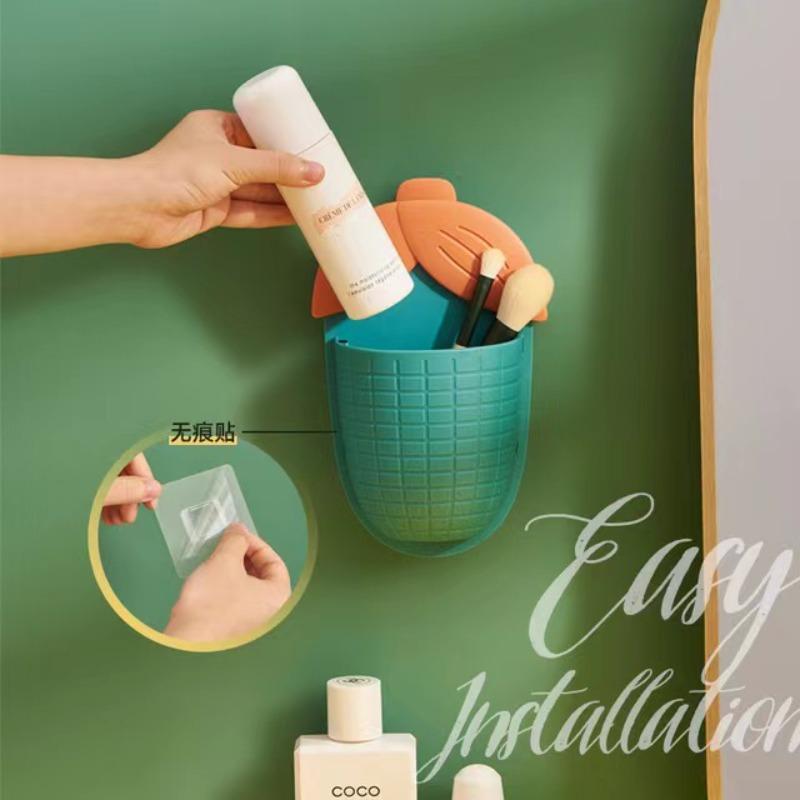 Corn Storage Rack, Bathroom Non-drilling Toothbrush Rack, Bathroom Suction Wall-mounted Storage Box, Comb Storage Cylinder