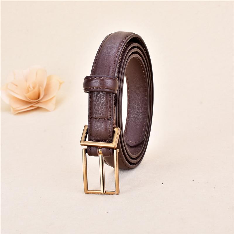 

Новое поступление: Женский ремень из натуральной кожи с пряжкой-штифтом - Натуральная коровья кожа, Универсальный аксессуар для通勤 и повседневной моды. 100 cm кофейный