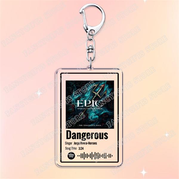 Hot Epic The Musical Songs Keychains for Women Accessories Bag Wouldn't You Like No Longer You Music Keyings Jewelry Fans Gifts