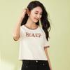 Women's Versatile Patchwork Print Short Sleeve T-Shirt