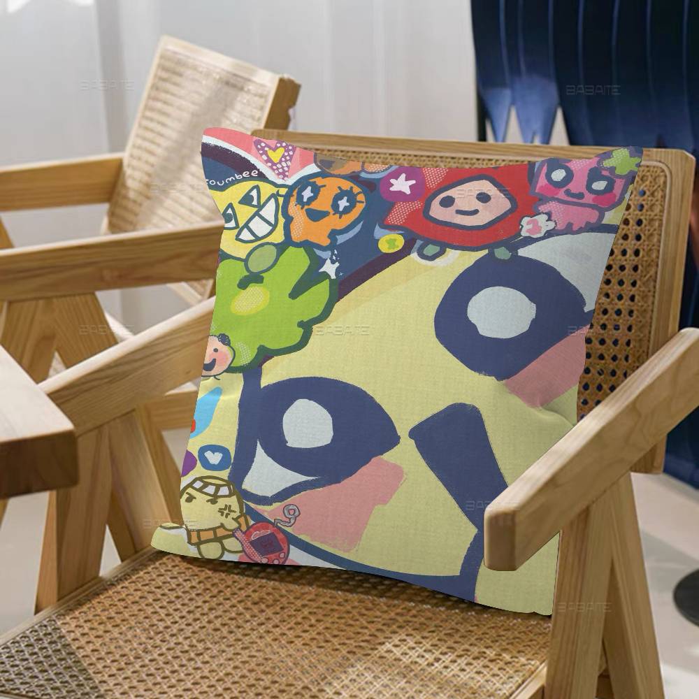Classic T-Tamagotchi Cut Friend Game Pillow Gift Home Office Decoration Bedroom Sofa Car Cushion Cover case 45x45 12x12Inch