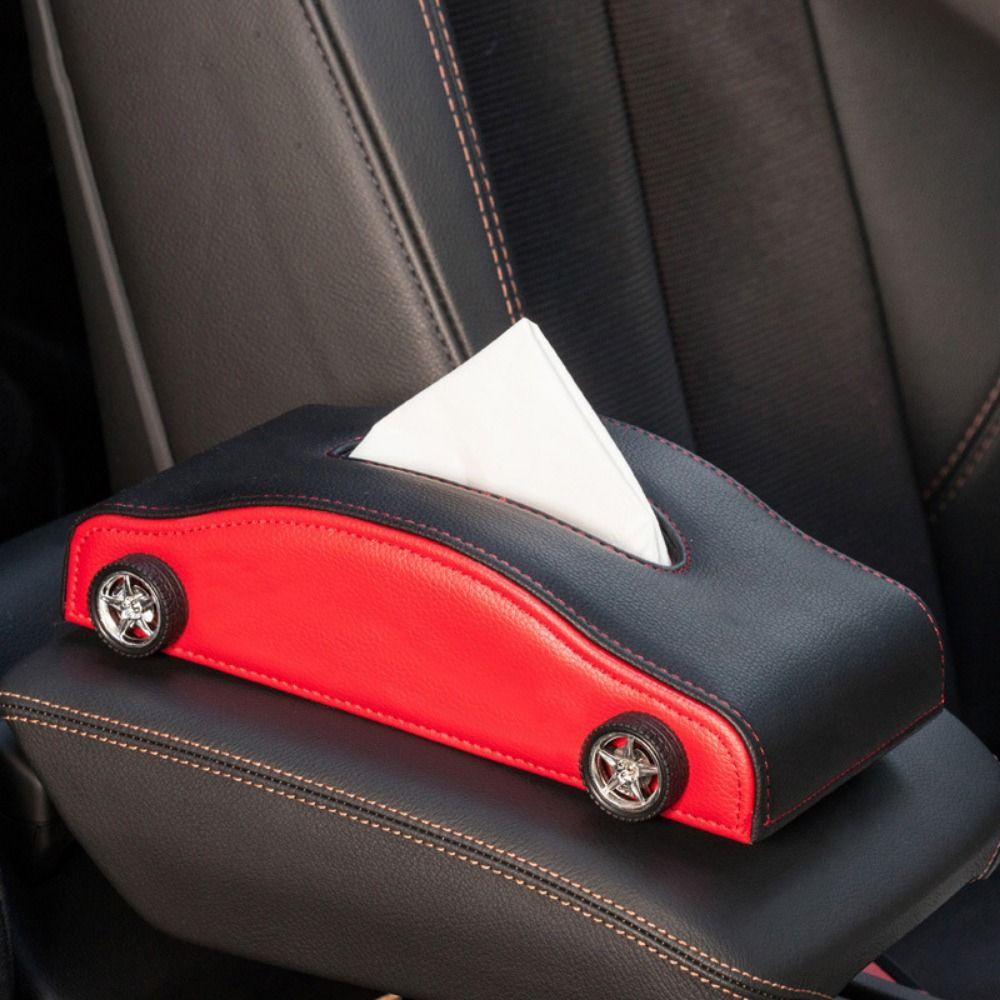 Simulated Tire Tissue Dispenser Creative Car Leather Tissue Organizer Auto Napkin Holder  Interior