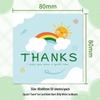 Cartoon Thank You Card Square - Handwritten Festival Greeting Card Gift Packaging Decoration