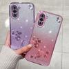 KADEM Flower Pattern Glitter Powder TPU Case for Huawei Nova 10 4G,Rhinestone Gradient Color Protective Phone Cover