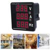 Digital Multimeter Voltage Meter Digital AC Volt Amp Frequency Tester Panel 2 Wire Connect AC50-500V 0-120A 10.0-99.9Hz Multifunctional Meter Displays