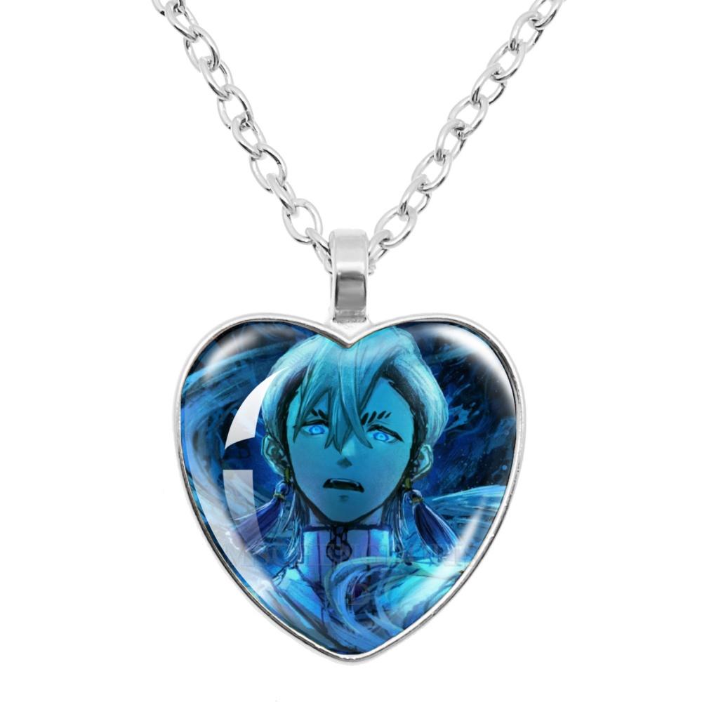 GACHIAKUTA Halskette Glas Herzform Anhänger Halskette Gachiakuta Zeichentrickfigur Halskette Schmuck Dekoration Fans Sammeln Geschenk