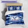 Crystal Palace Football Printed 3 Pieces Bedding Set, Comfortable Skin Friendly Bedroom Duvet Cover Set