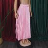 Women's Large Size High Waist Pleated Long Skirt - European & American Style