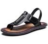 New Summer Outdoor Flip Flops Men Sandals Comfortable Casual Leather Men Breathable Beach Shoes Sandals Plus Size 38~48 D39