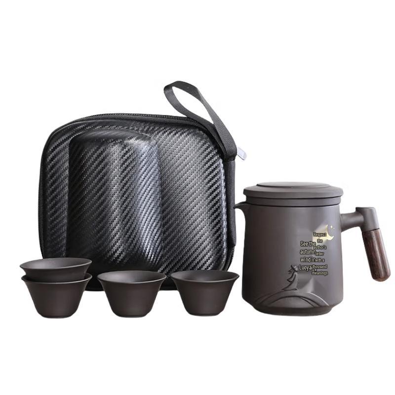 Быстрый чайный набор из фиолетовой глины