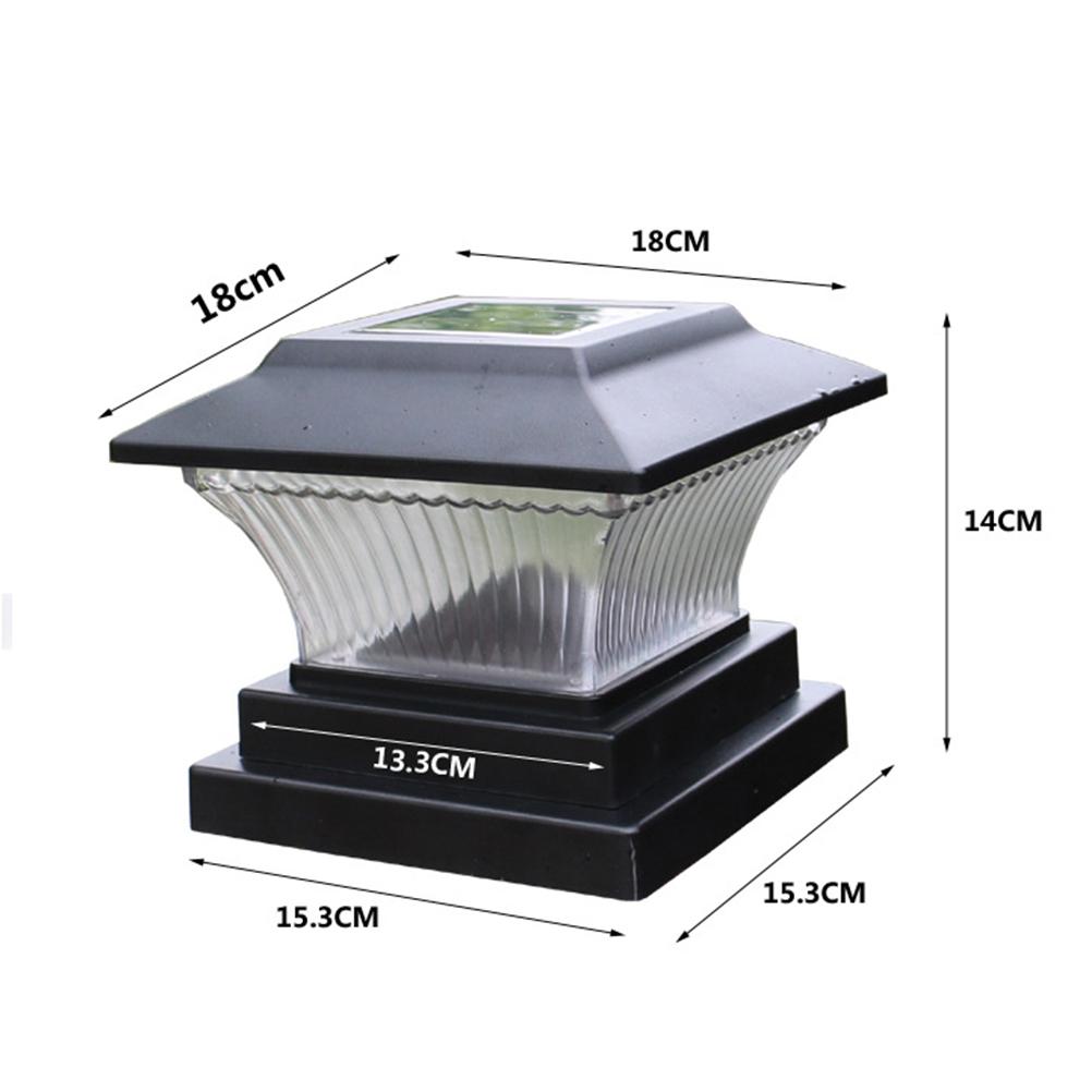

Solar Powered Post Lights Black Warm Yellow Light Outdoor Pillar Lights Garden Patio Rechargeable Durable Landscape Lamp