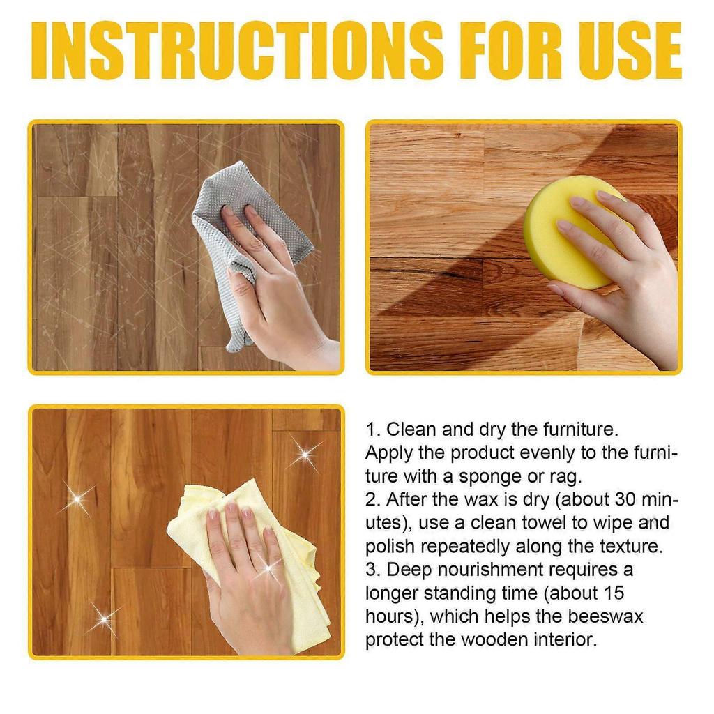 Natural Beeswax, Wood Floor Polishing And Brightening Care Wax Wood Furniture Decontamination Cleaning Wax