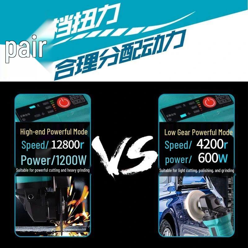 Universal Brushless Rechargeable Angle Grinder and Sander with Lithium Battery