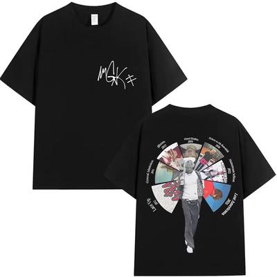 Rapper MGK Lost Americana Tour Album 2025 Cover T Shirts Men Women Machine Gun Kelly T-shirts Hip Hop Oversized 100% Cotton Tees