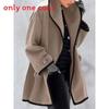 Classic Womens Wool Coat With Solid Color And Button Design For Autumn Winter Casual Wear