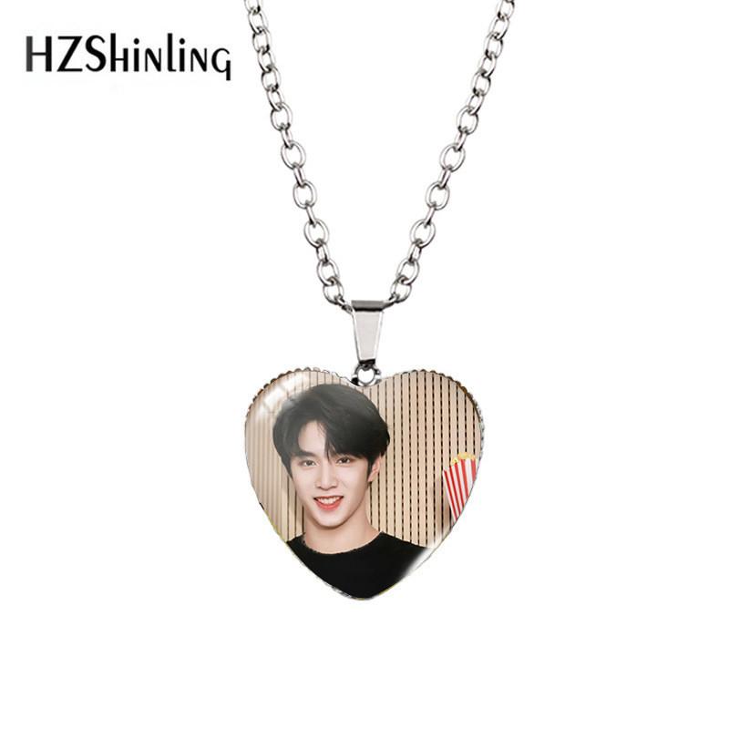 Gorgeous Bts Heart Shaped Necklace Featuring Park Jimin And Gold Plated Design