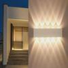 LED Waterproof White Outdoor Wall Lamp - Adjustable, Warm & Cool Light for Garden, Corridor & Living Room
