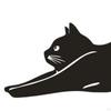 Black Cat Stake Garden Statue Decor Lovers Gifts Stainless Steel and Lawn for