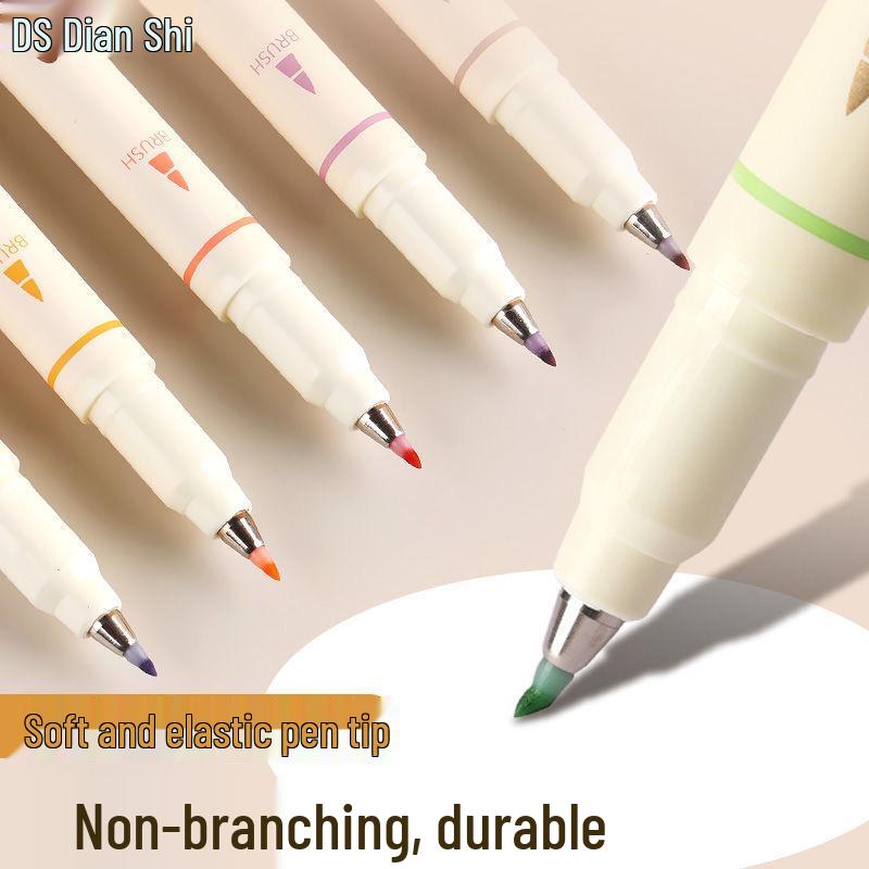DianShi Soft Tip Brush Pen - Ideal for Students, Journals, Watercolor, Calligraphy & Art (DS-827)