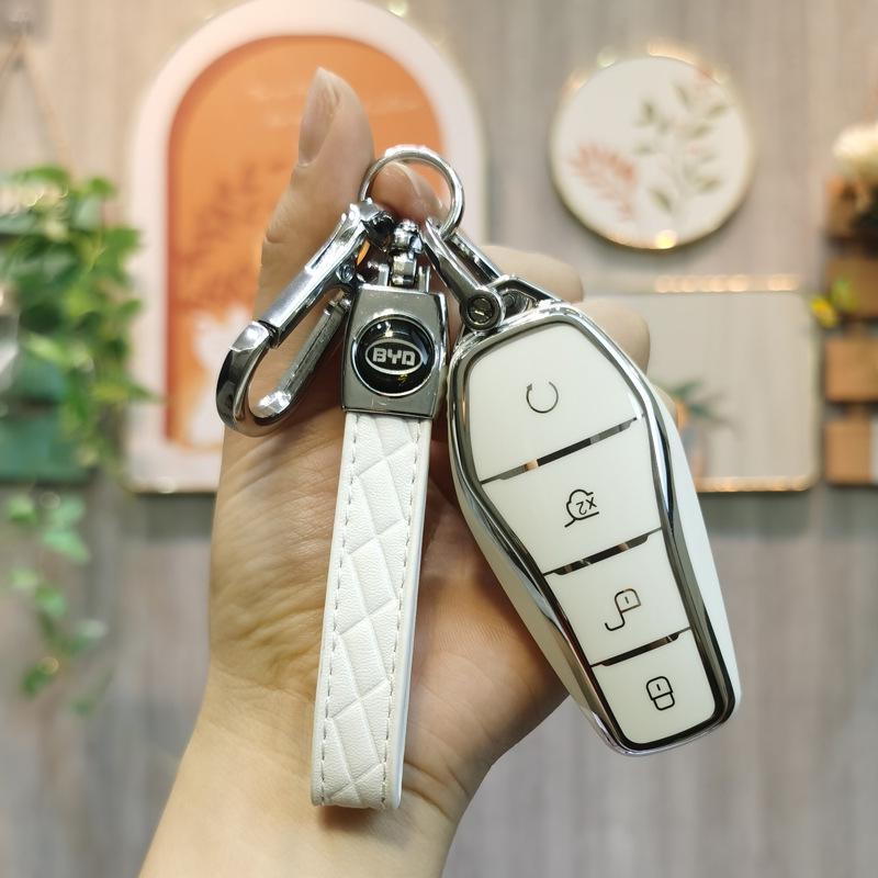 Car Key Cover for BYD Models: Qin Plus, DMI, Dolphin, Song Plus/Pro, Han EV, Tang, Yuan - Unisex