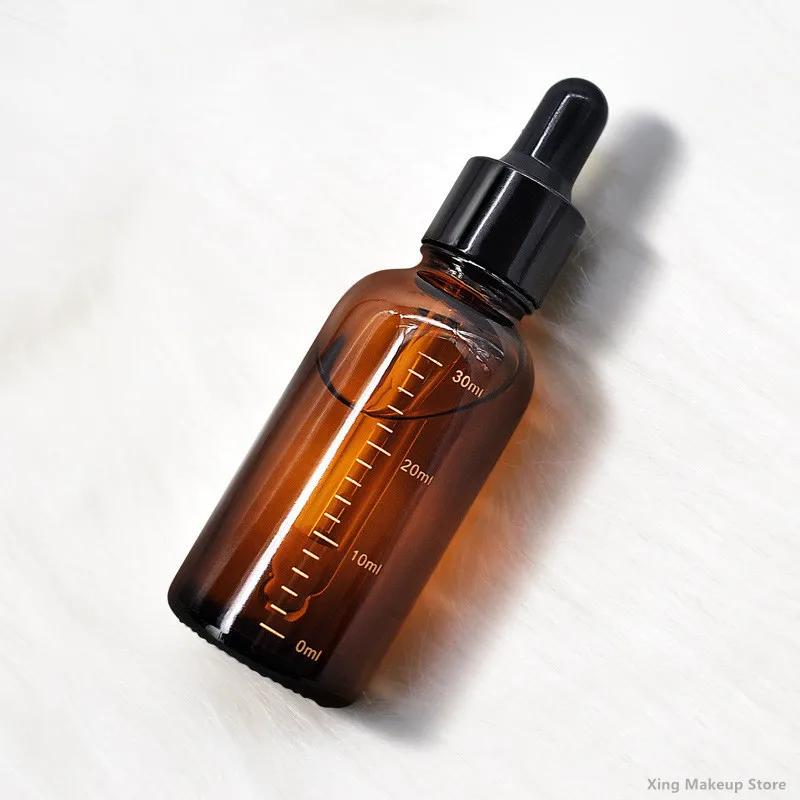 1 st 10 ml 50 ml 100 ml Bärnstensfärgade Droppflaskor Med Skala Reagens Ögondroppar Aromaterapi Vätskeflaska Reseåterfyllningsbara Flaskor