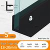 Rongyu F/U-Typ Verdickte Aluminium-Glas-Klemme für 18-20mm Glas (Packung mit 10)