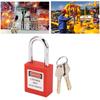38mm Safety Padlock Firm Body Stainless Steel Lockout Tagout Lock with 2 Keys for Industry Warehouse