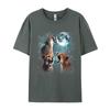 Unisex Tshirts 3 Cheetah Moon Howling Cheetah Head Funny For Fashion Leisure Tops Shirt Cotton Fabric Tshirts Design Tee Shirt