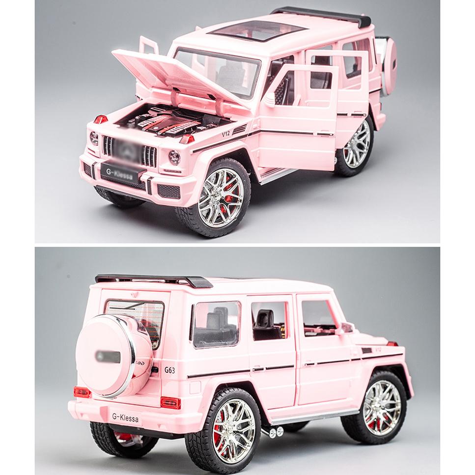 1/24 Scale Benz G-KLESSA AMG G63 Diecast Car Model Toy, Pull Back Toy Vehicle with Sound and Light for Kids Toddler Boys Girls Gift Collection