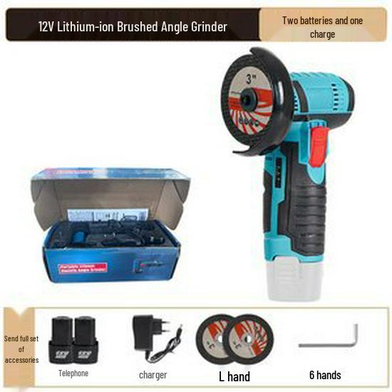 Polizor unghiular mini fără fir cu baterie litiu: Unealtă compactă, multifuncțională de tăiat și șlefuit cu motor cu miez din cupru periat