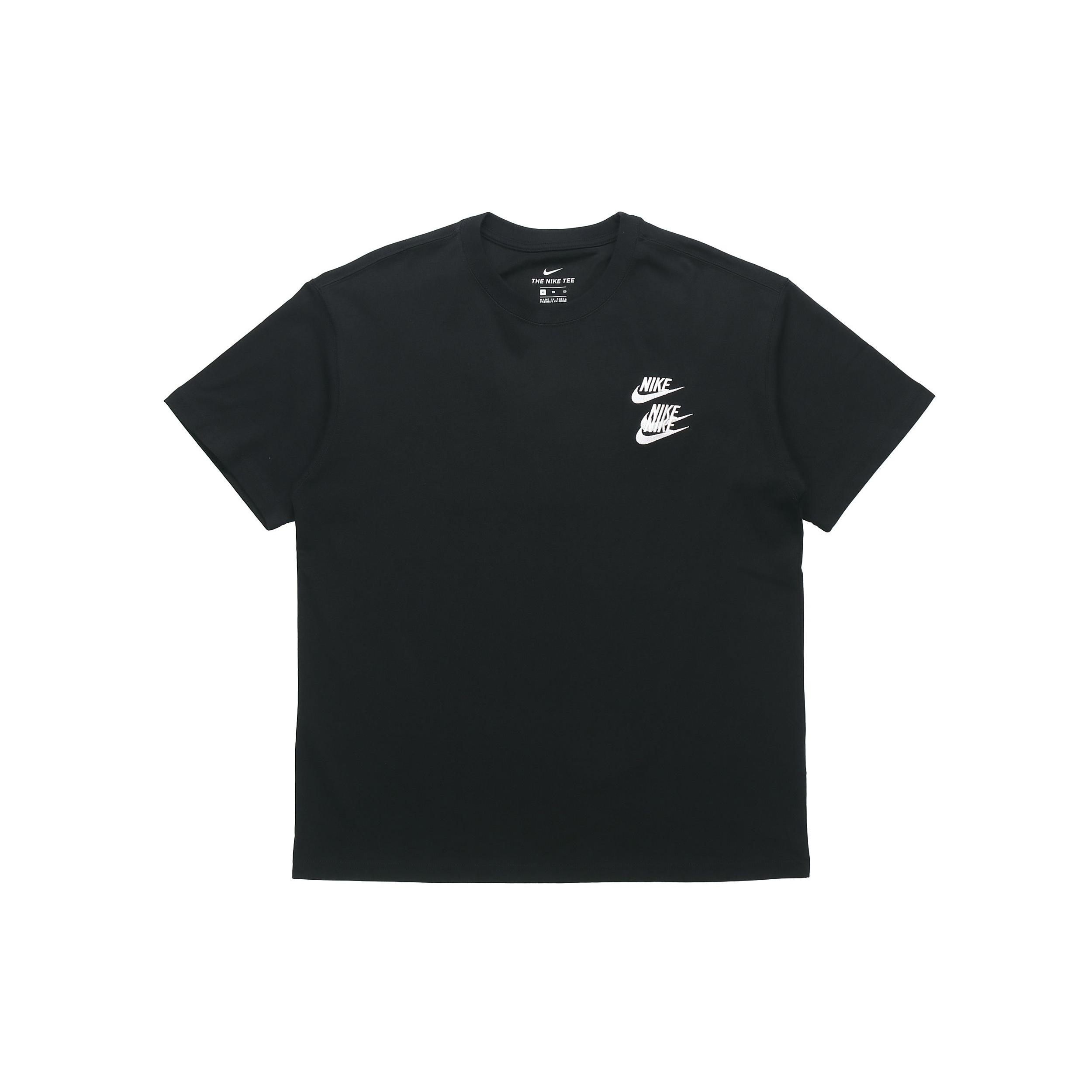 Nike Large Logo Printing Sports Round Neck Short Sleeve Black Men s DA0989-010 S