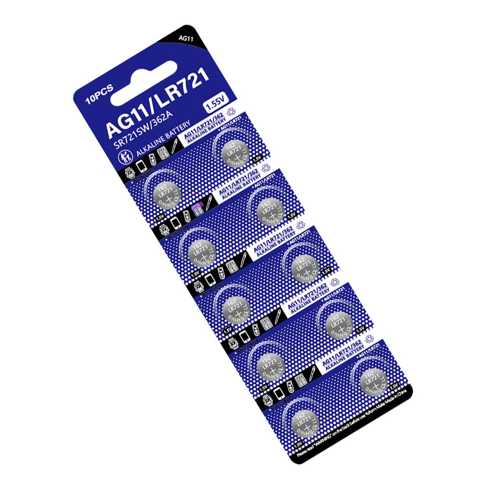 

Упаковка из 10 шт./лист LR721 щелочные батарейки-таблетки 1,5 В плоская круглая батарейка для часов, калькуляторов и цифровых камер