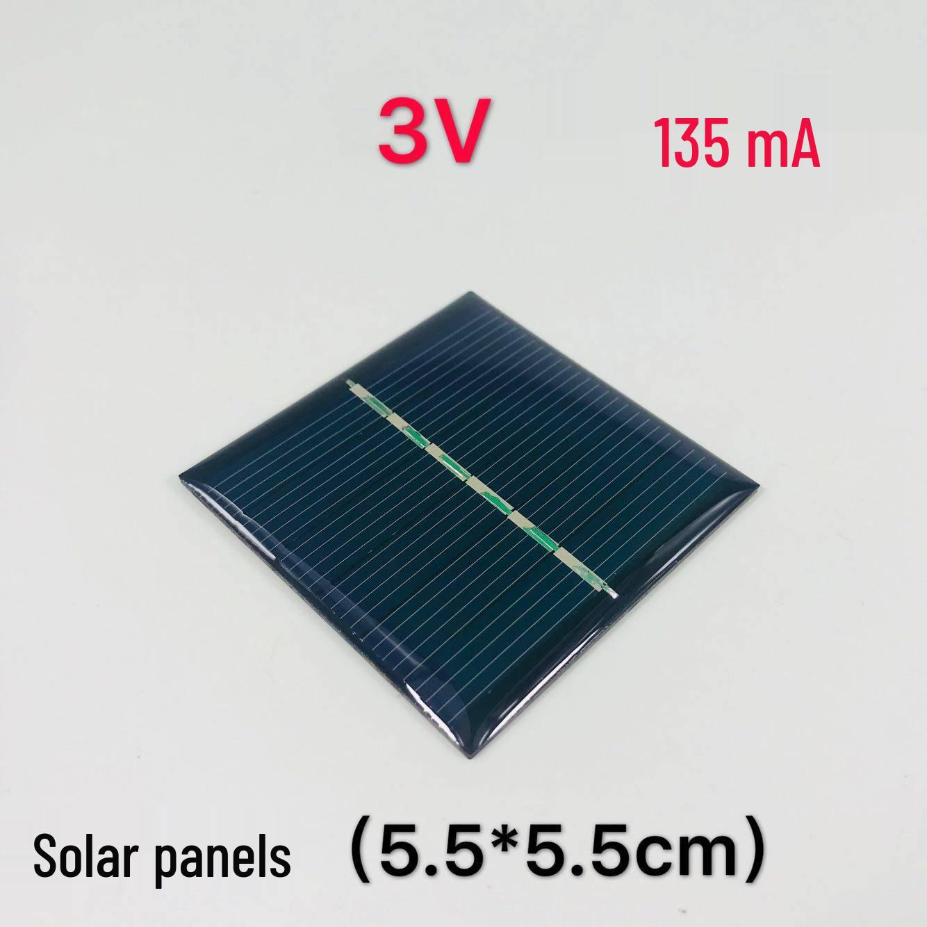 Polycrystalline Solar Panel 3V DIY Charging Chip Component, 135mA 3V (135mA)