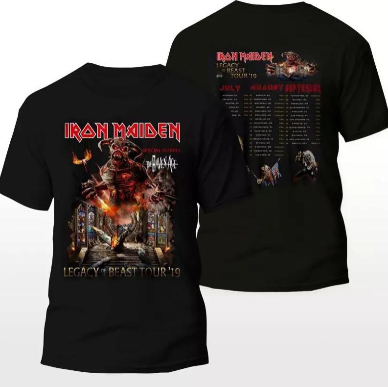 Iron Maiden Legacy of the Beast 2019 Tour T-Shirt – Double Sided Unisex Band Tee
