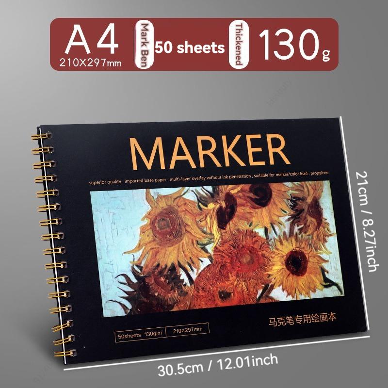 Premium Sketch Book, Spiral Bound, 50 Sheets , Acid Free Art Sketchbook,for Adults Beginners Artists Painting