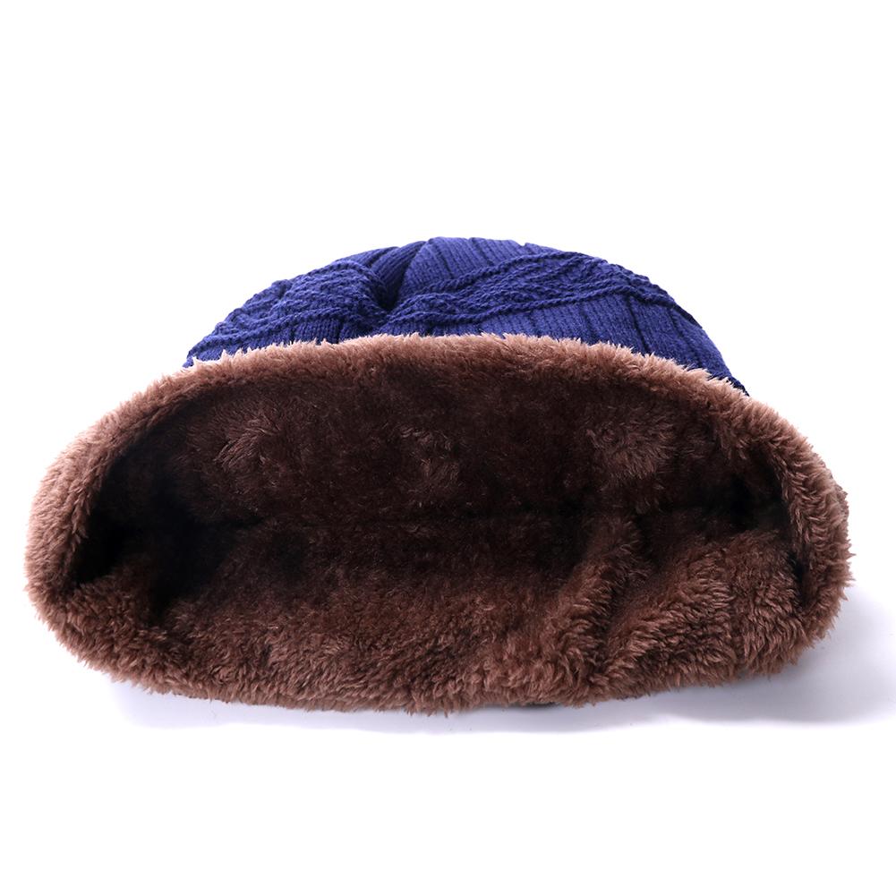 New Unisex Stylish Winter Hat Add Fur Lined Soft Warm Beanie Cap Thick Winter Hats For Men & Women Knitted Hat