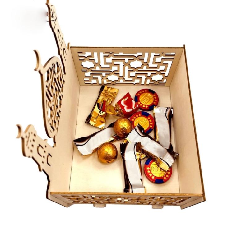 Eid Wood Ornaments Hollow Moon Stars Indoor Restaurant Dining Room