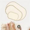 Set of 3 Wooden Crochet Basket Bottom, Oval, Wooden Bag Bottom, Suitable for DIY Weaving, Crochet Crafts and Home Decor Supplies