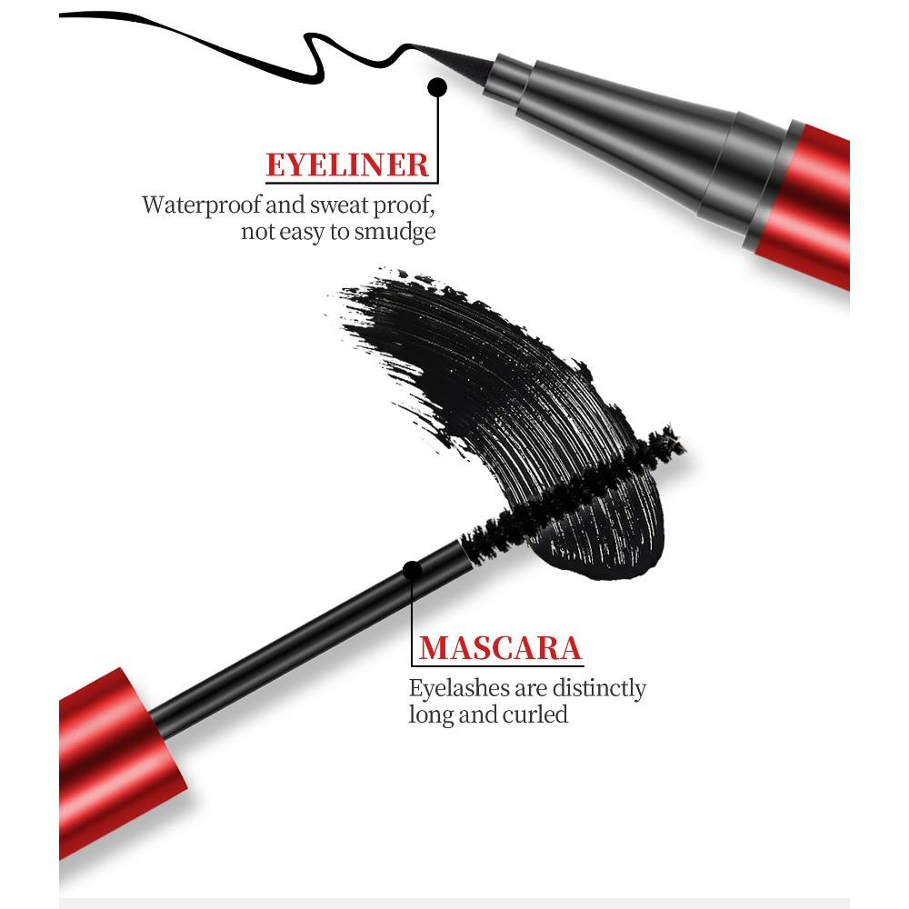 YANQINA  Double Header, One -eyed Pen -speed Dry Waterproof, Makeup Roll, Tap Fiber Long Mascara