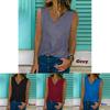 Premium Quality Women Sleeveless Blouse Vest Top Summer Casual V Neck Tank T-shirt Beach Shirts For Effortless Style