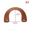 Wooden Bag Handle Decorative  Square Wood Strap Solid Color Hand Bag Replacement Accessories Diy Women'S Clutch Bag Handle