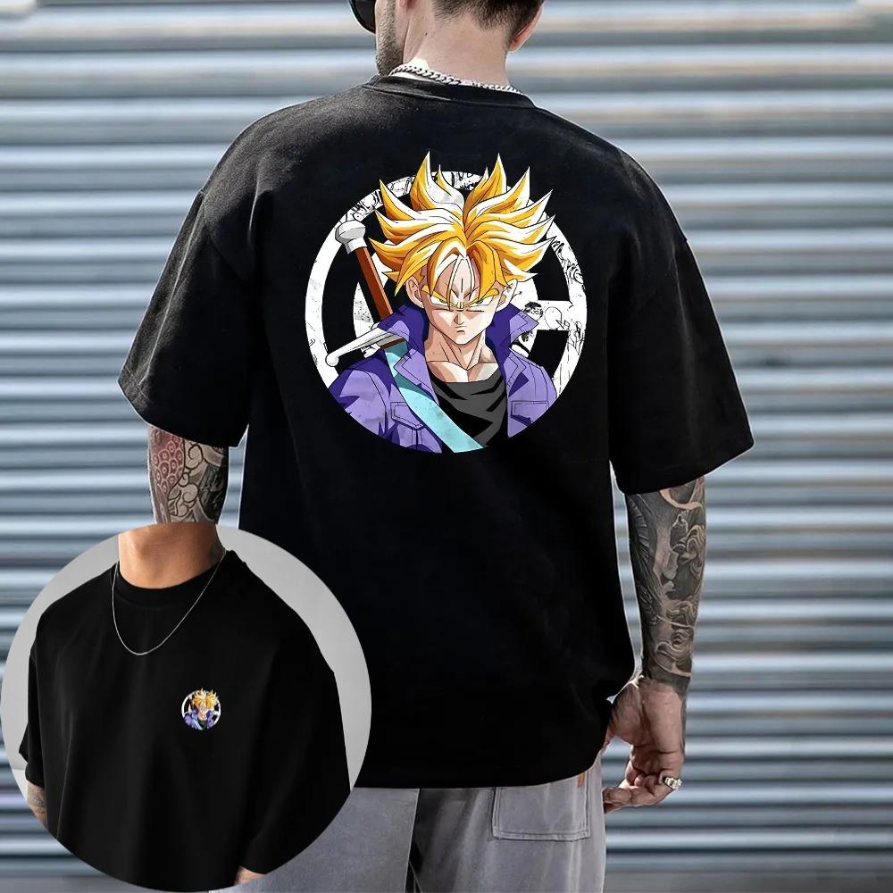 New Dragon Ball Goku Printed Shortsleeved Bandai Loose Mens and Womens 2026 Summer Breathable Sporty Fashion Tshirts