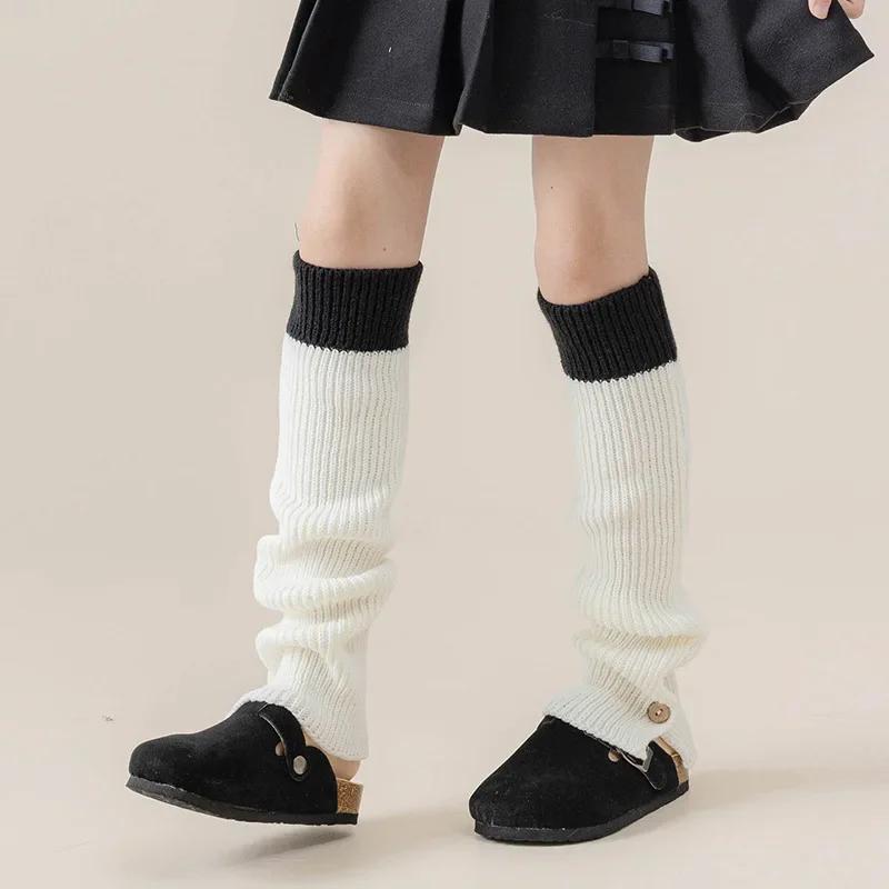 Kids Sweet Girl Leg Warmers Simplicity Korean Fashion School Calf Elegant Sock for Baby Girl Autumn Winter Piles Loose Socks